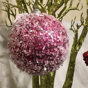 RAZ icy glitter ball ornament